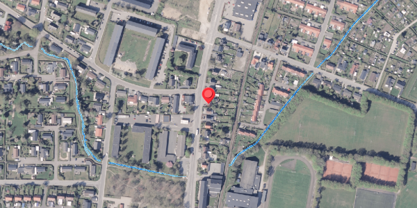 Oversvømmelsesrisiko fra vandløb på Rådhusgade 76, 8300 Odder
