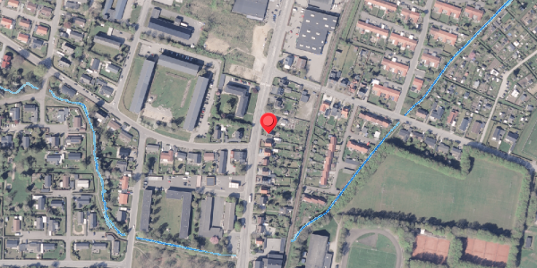 Oversvømmelsesrisiko fra vandløb på Rådhusgade 82, 8300 Odder