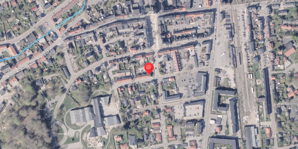 Oversvømmelsesrisiko fra vandløb på Rathlousgade 40, . , 8300 Odder