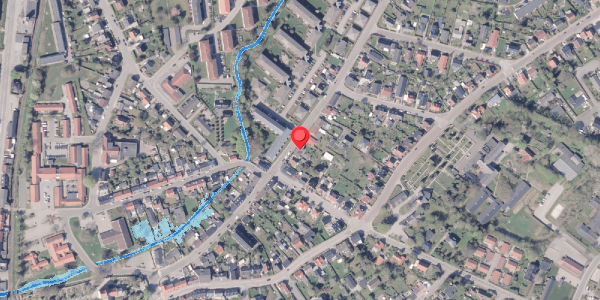 Oversvømmelsesrisiko fra vandløb på Østergade 30B, 8300 Odder