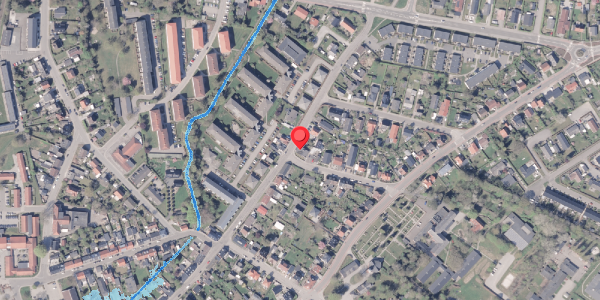 Oversvømmelsesrisiko fra vandløb på Østergade 40, 8300 Odder