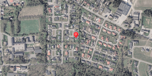 Oversvømmelsesrisiko fra vandløb på Fyrreparken 28, 8961 Allingåbro