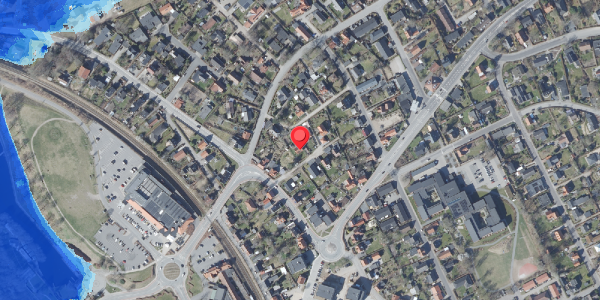 Oversvømmelsesrisiko fra vandløb på Birkevej 5, 8680 Ry