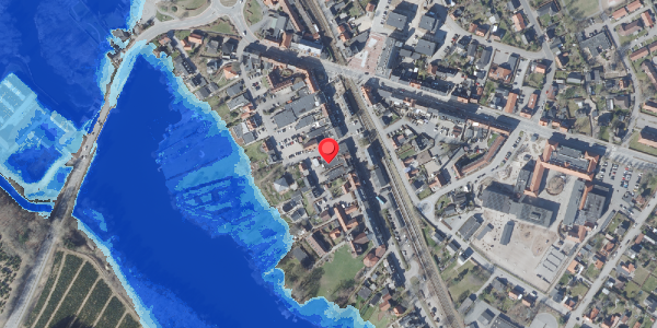 Oversvømmelsesrisiko fra vandløb på Hostrupsvej 3B, 8680 Ry