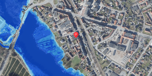 Oversvømmelsesrisiko fra vandløb på Hostrupsvej 5E, 8680 Ry
