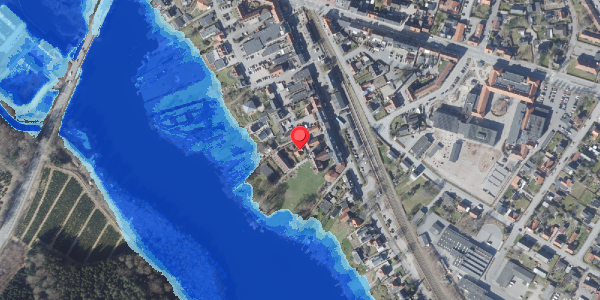 Oversvømmelsesrisiko fra vandløb på Hostrupsvej 7, 8680 Ry