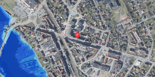 Oversvømmelsesrisiko fra vandløb på Skanderborgvej 9, 8680 Ry