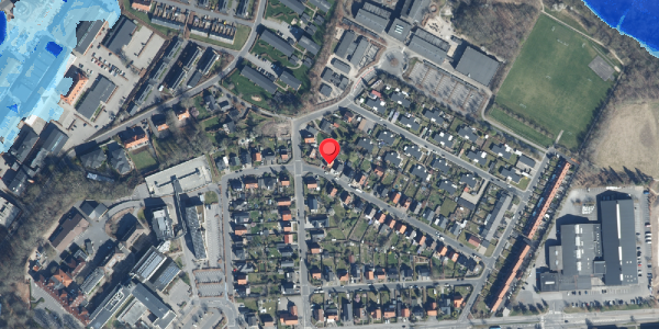 Oversvømmelsesrisiko fra vandløb på Glentevej 21, 8600 Silkeborg