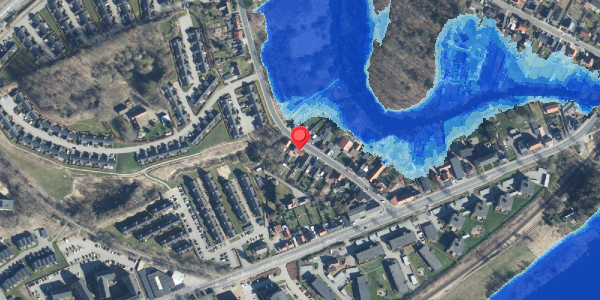Oversvømmelsesrisiko fra vandløb på Lysbrogade 13, 8600 Silkeborg