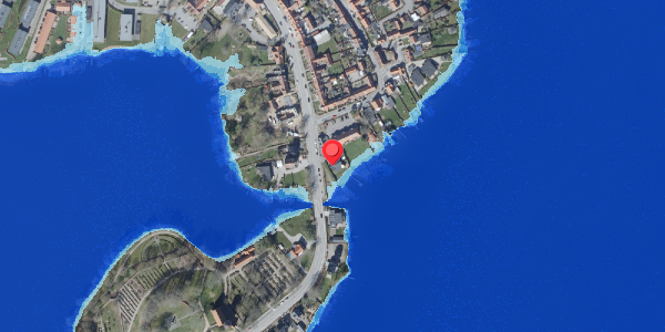 Oversvømmelsesrisiko fra vandløb på Adelgade 2A, 8660 Skanderborg