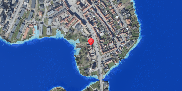 Oversvømmelsesrisiko fra vandløb på Adelgade 9, 8660 Skanderborg
