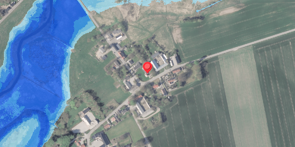 Oversvømmelsesrisiko fra vandløb på Allingvej 1, 8963 Auning