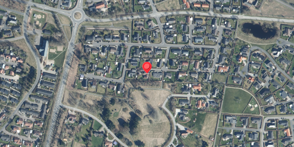 Oversvømmelsesrisiko fra vandløb på Toftegårdsparken 66, 8653 Them