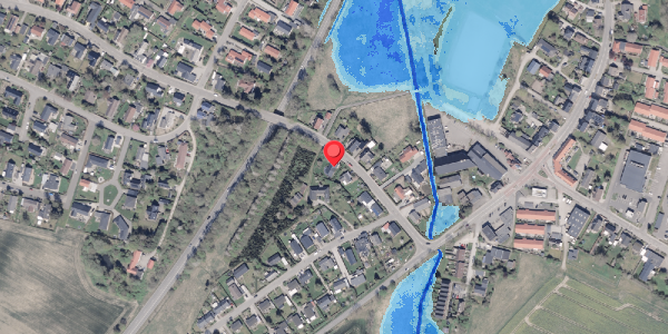 Oversvømmelsesrisiko fra vandløb på Fastrupvej 9, 8355 Solbjerg