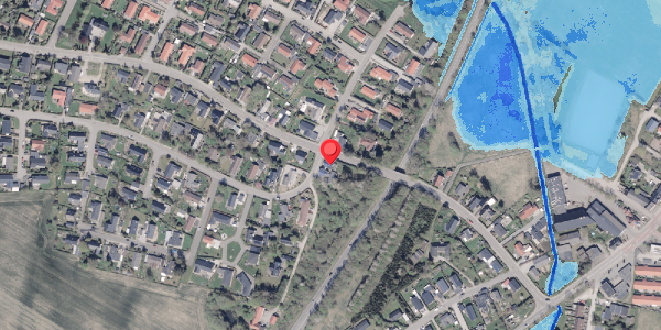 Oversvømmelsesrisiko fra vandløb på Fastrupvej 21, 8355 Solbjerg