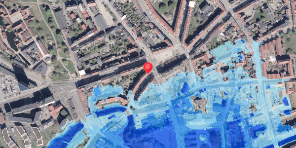 Oversvømmelsesrisiko fra vandløb på Janus La Cours Gade 2, 3. th, 8000 Aarhus C