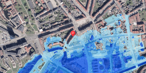 Oversvømmelsesrisiko fra vandløb på Janus La Cours Gade 3, 2. tv, 8000 Aarhus C
