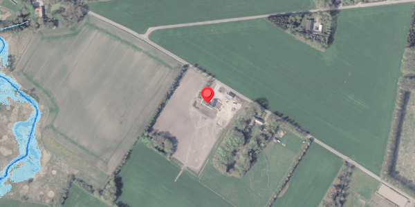 Oversvømmelsesrisiko fra vandløb på Risvangsvej 6, 8530 Hjortshøj