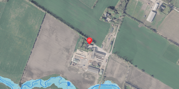 Oversvømmelsesrisiko fra vandløb på Risvangsvej 12, 8530 Hjortshøj