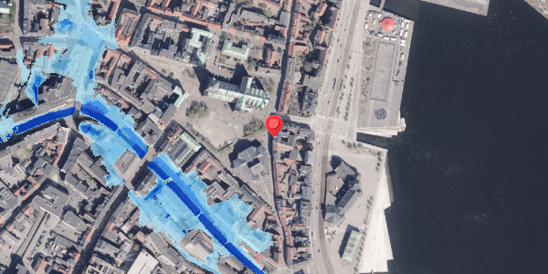 Oversvømmelsesrisiko fra vandløb på Skolegade 7, 2. th, 8000 Aarhus C