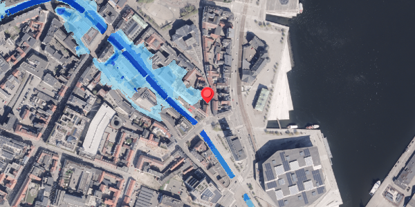 Oversvømmelsesrisiko fra vandløb på Skolegade 32, 8000 Aarhus C