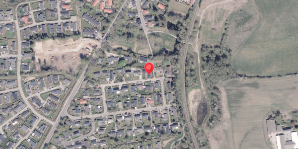 Oversvømmelsesrisiko fra vandløb på Teglvangen 25, 8340 Malling