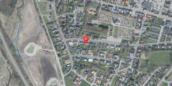 Oversvømmelsesrisiko fra vandløb på Ansgarvej 8, 7950 Erslev
