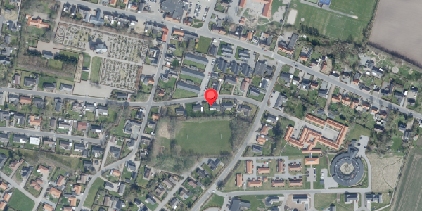 Oversvømmelsesrisiko fra vandløb på Ansgarvej 32, 7950 Erslev
