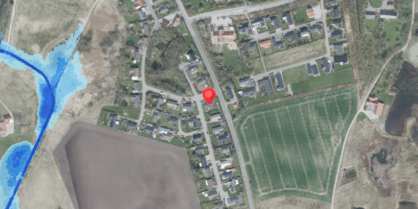 Oversvømmelsesrisiko fra vandløb på Bautavej 1, 7700 Thisted