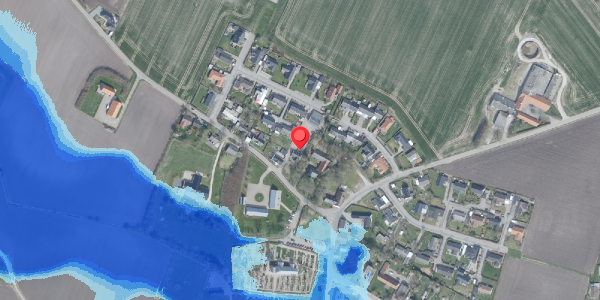Oversvømmelsesrisiko fra vandløb på Hindingvej 8, 7700 Thisted