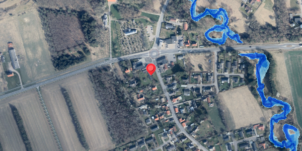 Oversvømmelsesrisiko fra vandløb på Bindslevvej 4, 9881 Bindslev