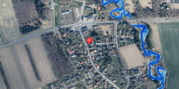 Oversvømmelsesrisiko fra vandløb på Bindslevvej 5, 9881 Bindslev