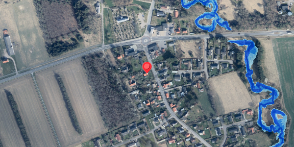 Oversvømmelsesrisiko fra vandløb på Bindslevvej 6, 9881 Bindslev