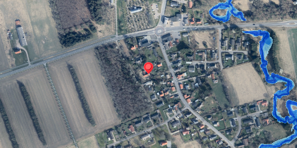 Oversvømmelsesrisiko fra vandløb på Bindslevvej 8, 9881 Bindslev