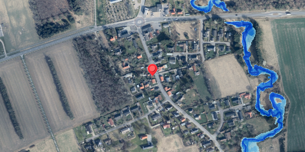 Oversvømmelsesrisiko fra vandløb på Bindslevvej 14, 9881 Bindslev