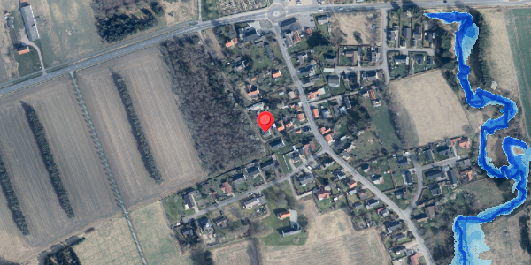 Oversvømmelsesrisiko fra vandløb på Bindslevvej 22A, 9881 Bindslev
