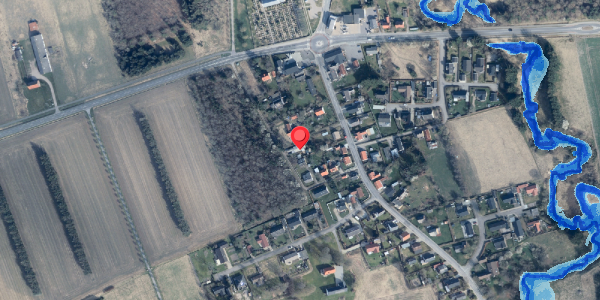 Oversvømmelsesrisiko fra vandløb på Bindslevvej 22B, 9881 Bindslev