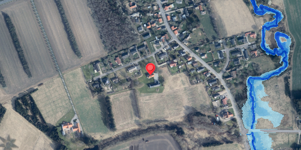 Oversvømmelsesrisiko fra vandløb på Borrisholtvej 7, 9881 Bindslev