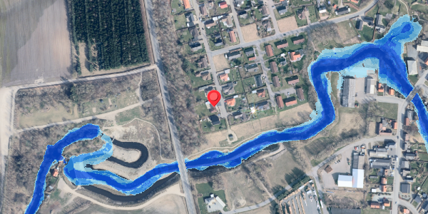 Oversvømmelsesrisiko fra vandløb på Geddevej 8, . , 9881 Bindslev