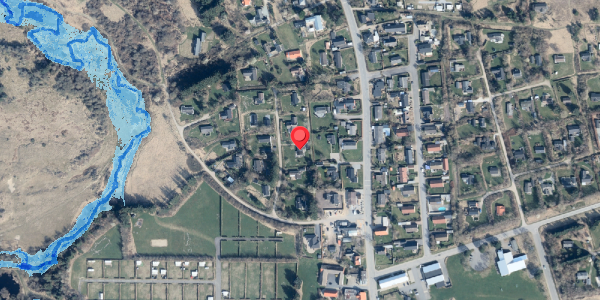 Oversvømmelsesrisiko fra vandløb på Markvej 6, 9881 Bindslev