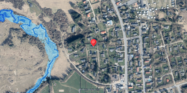 Oversvømmelsesrisiko fra vandløb på Markvej 9, 9881 Bindslev