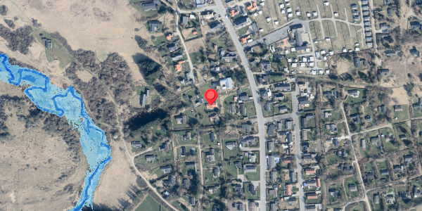 Oversvømmelsesrisiko fra vandløb på Markvej 14, 9881 Bindslev