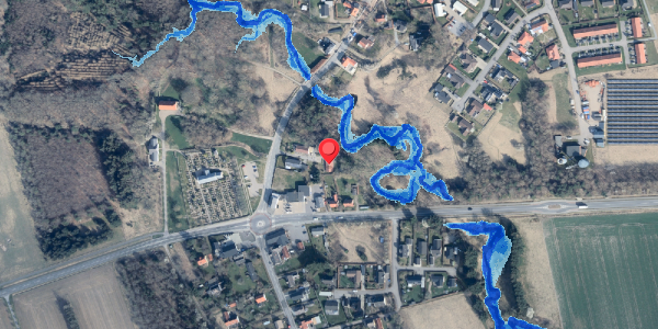 Oversvømmelsesrisiko fra vandløb på Tannisbugtvej 8, 9881 Bindslev