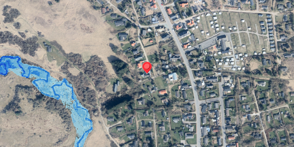Oversvømmelsesrisiko fra vandløb på Teglmarken 12, 9881 Bindslev