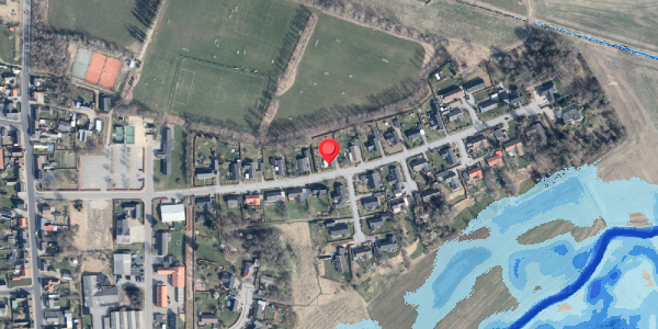 Oversvømmelsesrisiko fra vandløb på Østerlund 13, 9870 Sindal