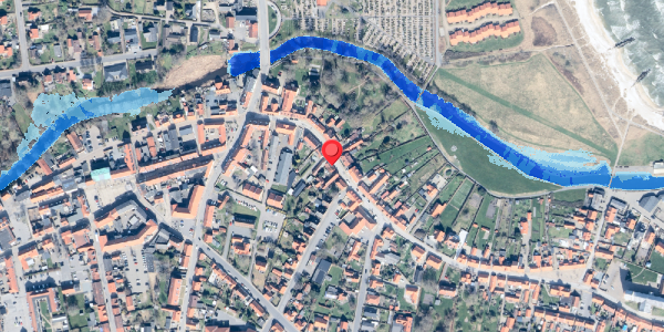 Oversvømmelsesrisiko fra vandløb på Algade 10, 9300 Sæby
