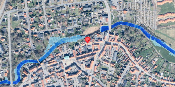 Oversvømmelsesrisiko fra vandløb på Pindborggade 13, . , 9300 Sæby