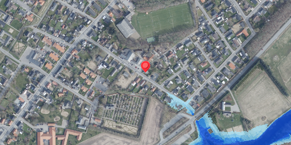 Oversvømmelsesrisiko fra vandløb på Mejerivej 13, 9440 Aabybro