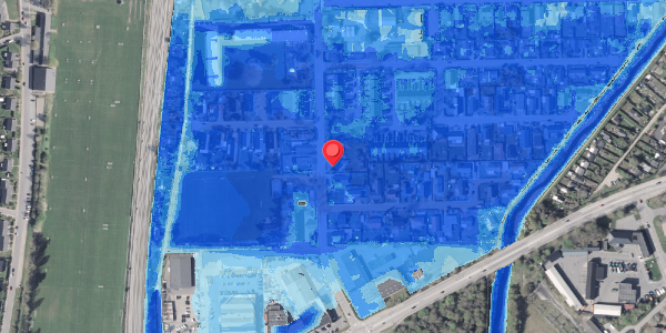 Oversvømmelsesrisiko fra vandløb på Enggårdsgade 55, 9000 Aalborg
