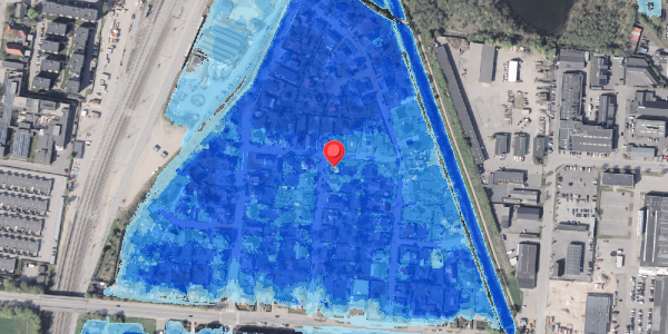Oversvømmelsesrisiko fra vandløb på Spinderensvej 14, 9000 Aalborg